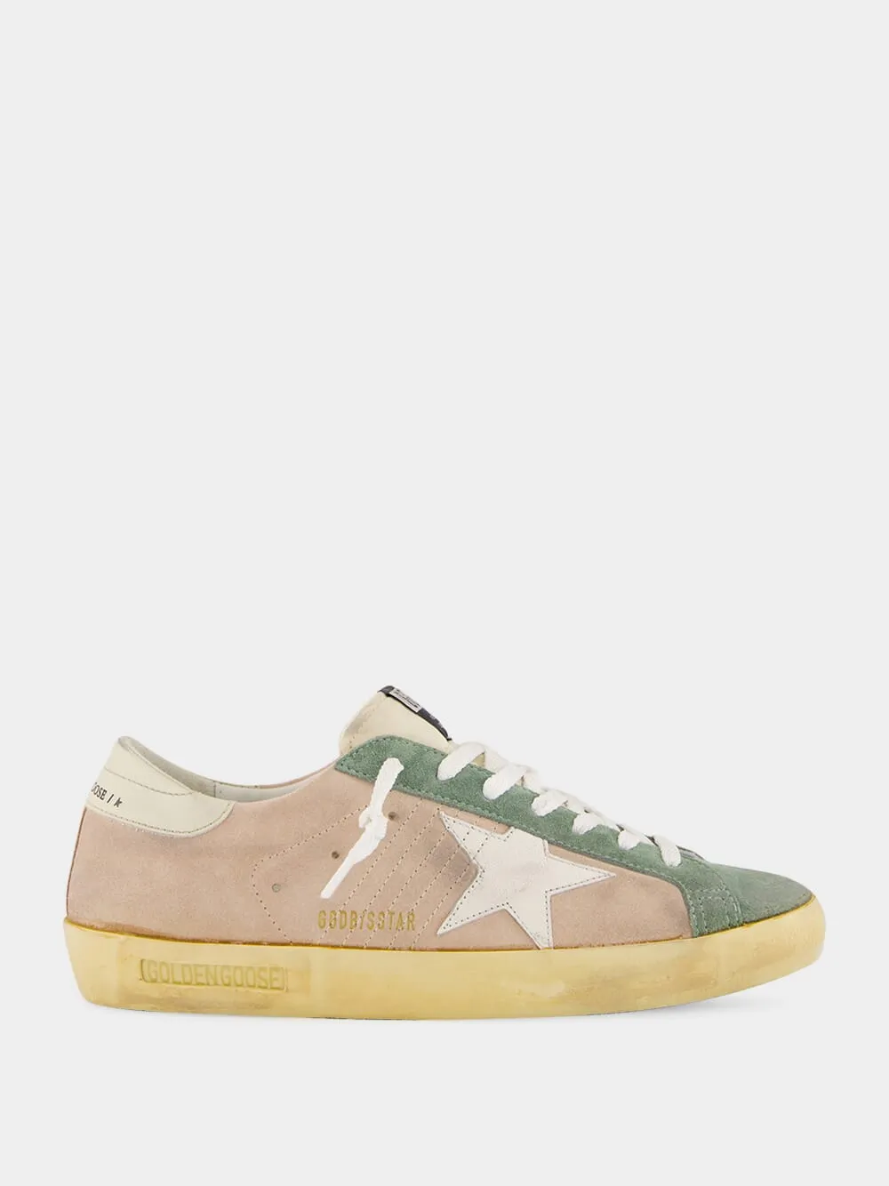 Super-Star Sneakers in Sand and Military Green sold by Fashion Clinic