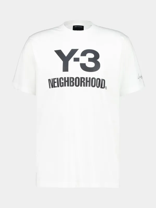 Core White NBHD Logo T-Shirt sold by Fashion Clinic