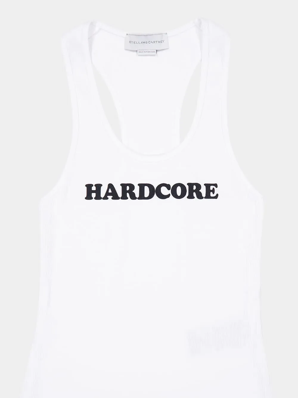 Pure White Hardcore Slogan Tank Top sold by Fashion Clinic product image thumbnail 5