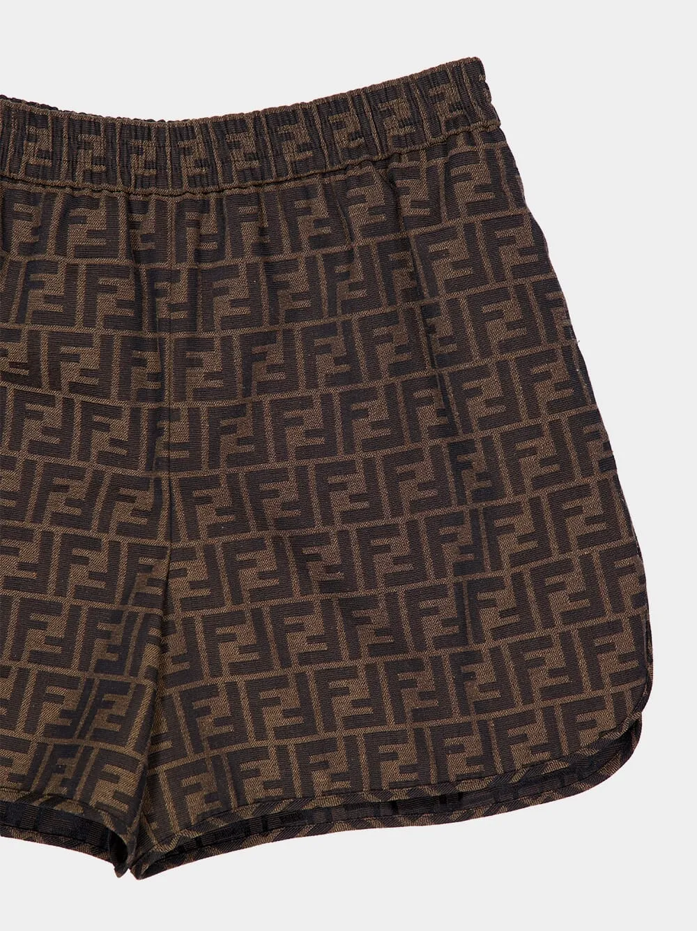 Brown FF Canvas Shorts sold by Fashion Clinic product image thumbnail 3