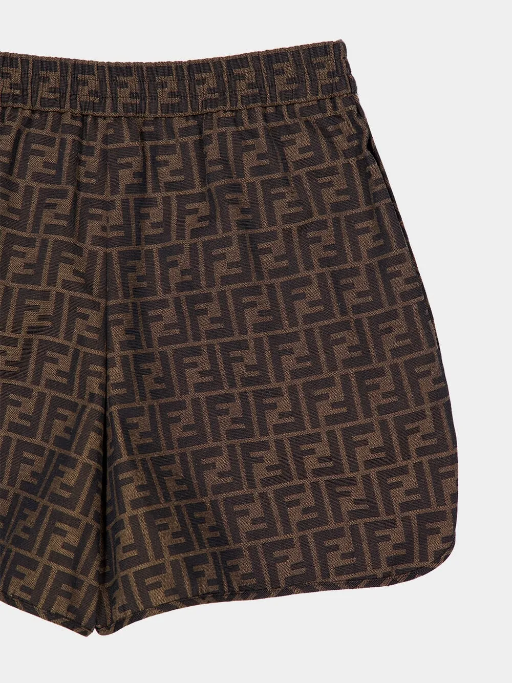 Brown FF Canvas Shorts sold by Fashion Clinic product image thumbnail 4