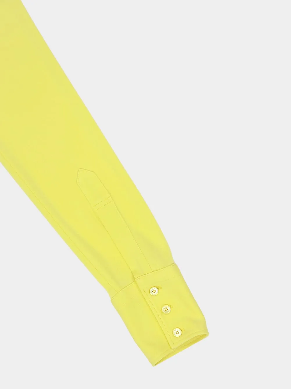 Yellow Long-Sleeve Crepe Shirt sold by Fashion Clinic product image thumbnail 4