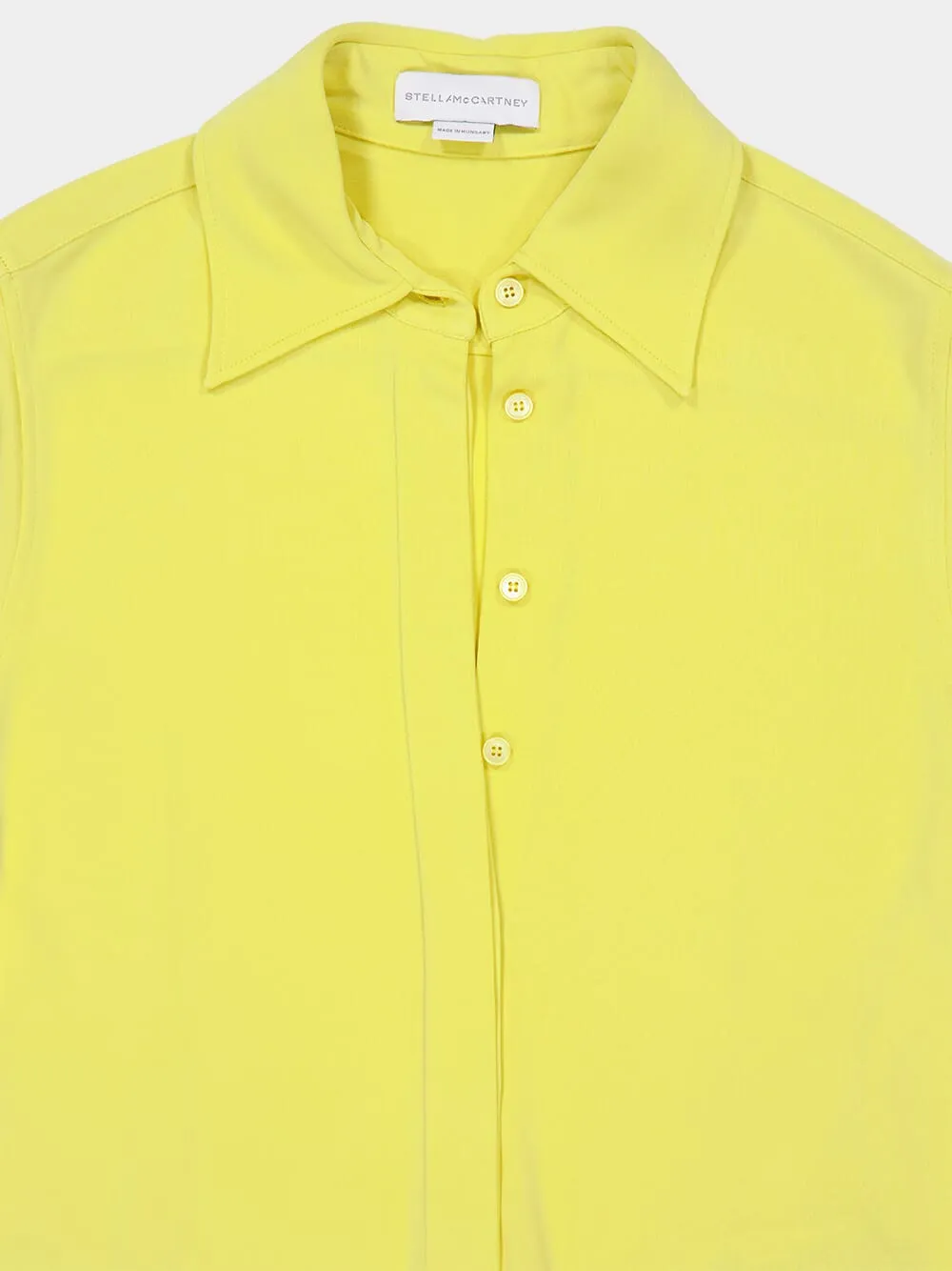 Yellow Long-Sleeve Crepe Shirt sold by Fashion Clinic product image thumbnail 3