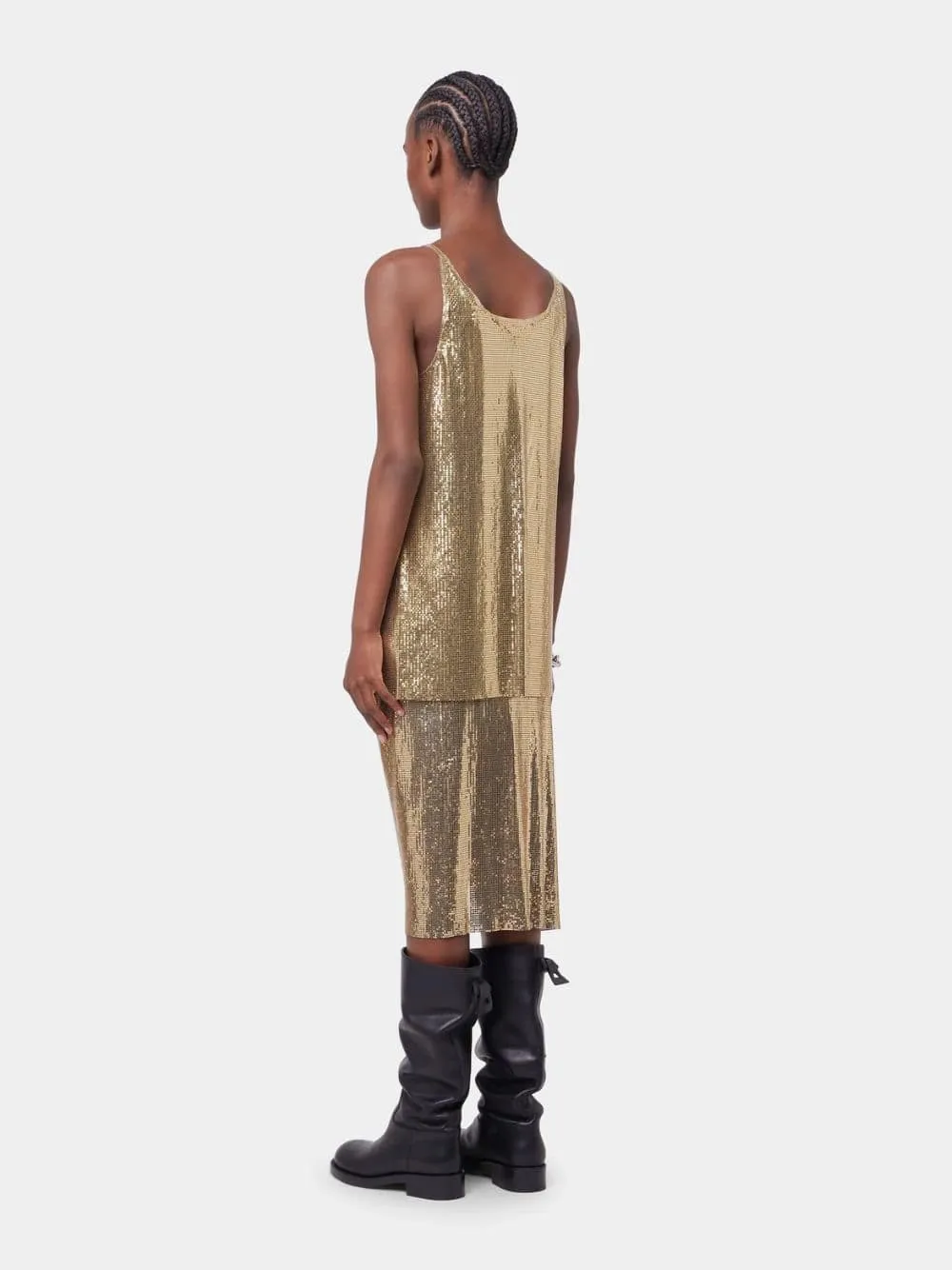 Gold Mesh Tank Top sold by Fashion Clinic product image thumbnail 4