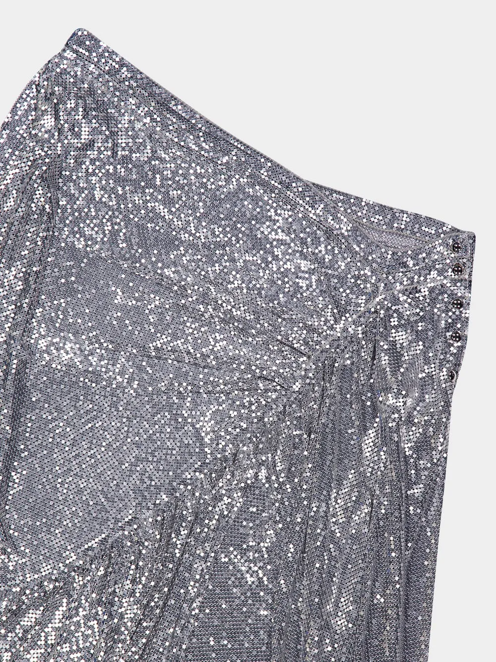 Silver Midi Mesh Skirt sold by Fashion Clinic product image thumbnail 3