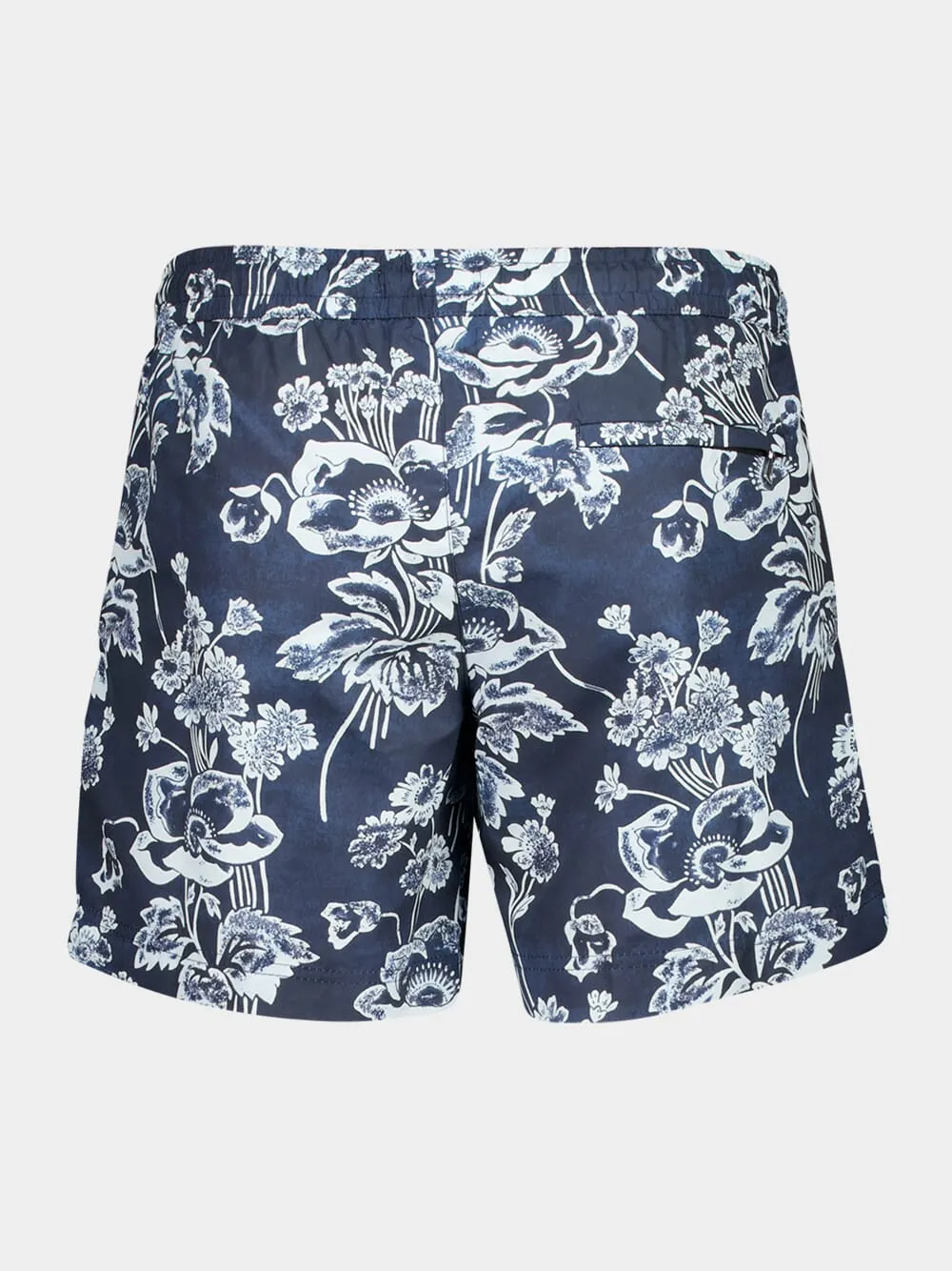 Blue Peony Print Swim Shorts sold by Fashion Clinic product image thumbnail 2