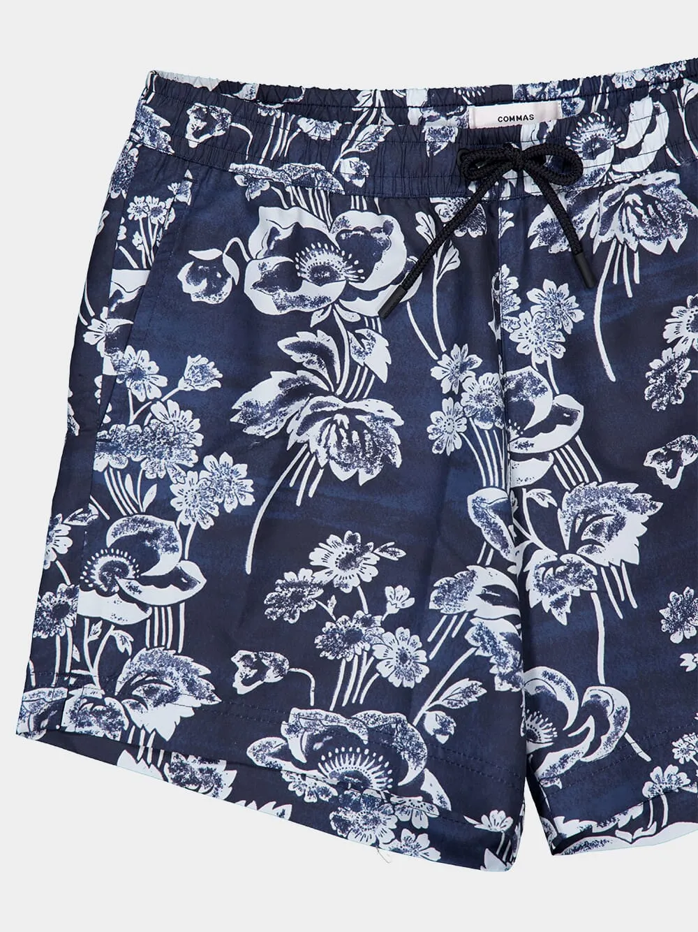Blue Peony Print Swim Shorts sold by Fashion Clinic product image thumbnail 3