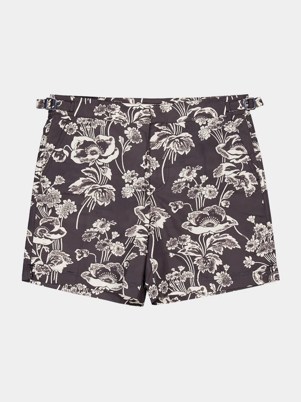 Black Peony Print Swim Shorts sold by Fashion Clinic product image thumbnail 5