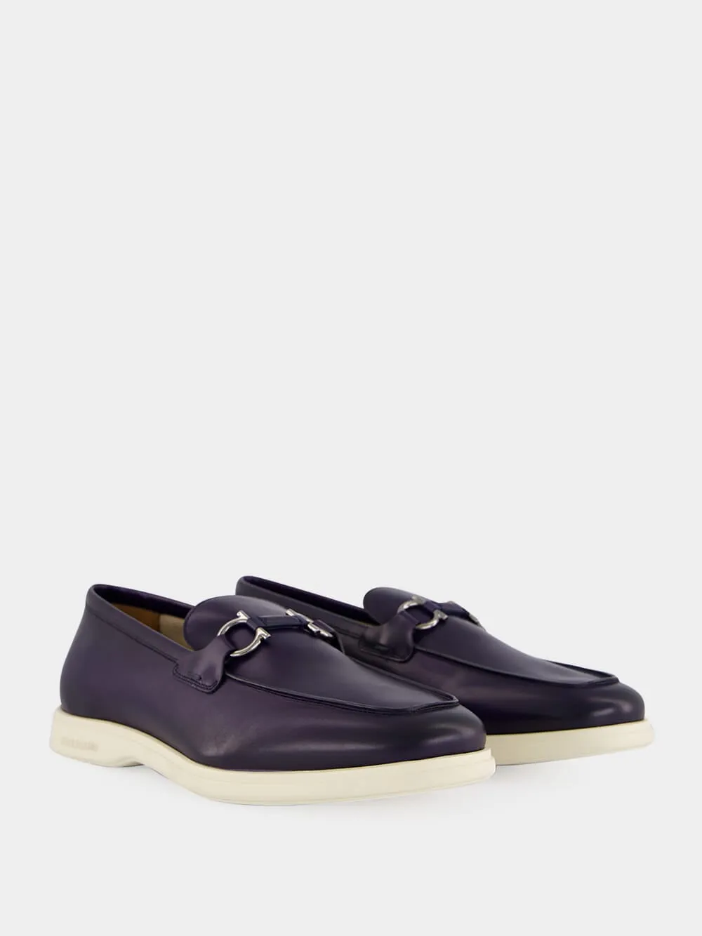 Midnight Blue Calfskin Casual Gancini Loafer sold by Fashion Clinic product image thumbnail 3