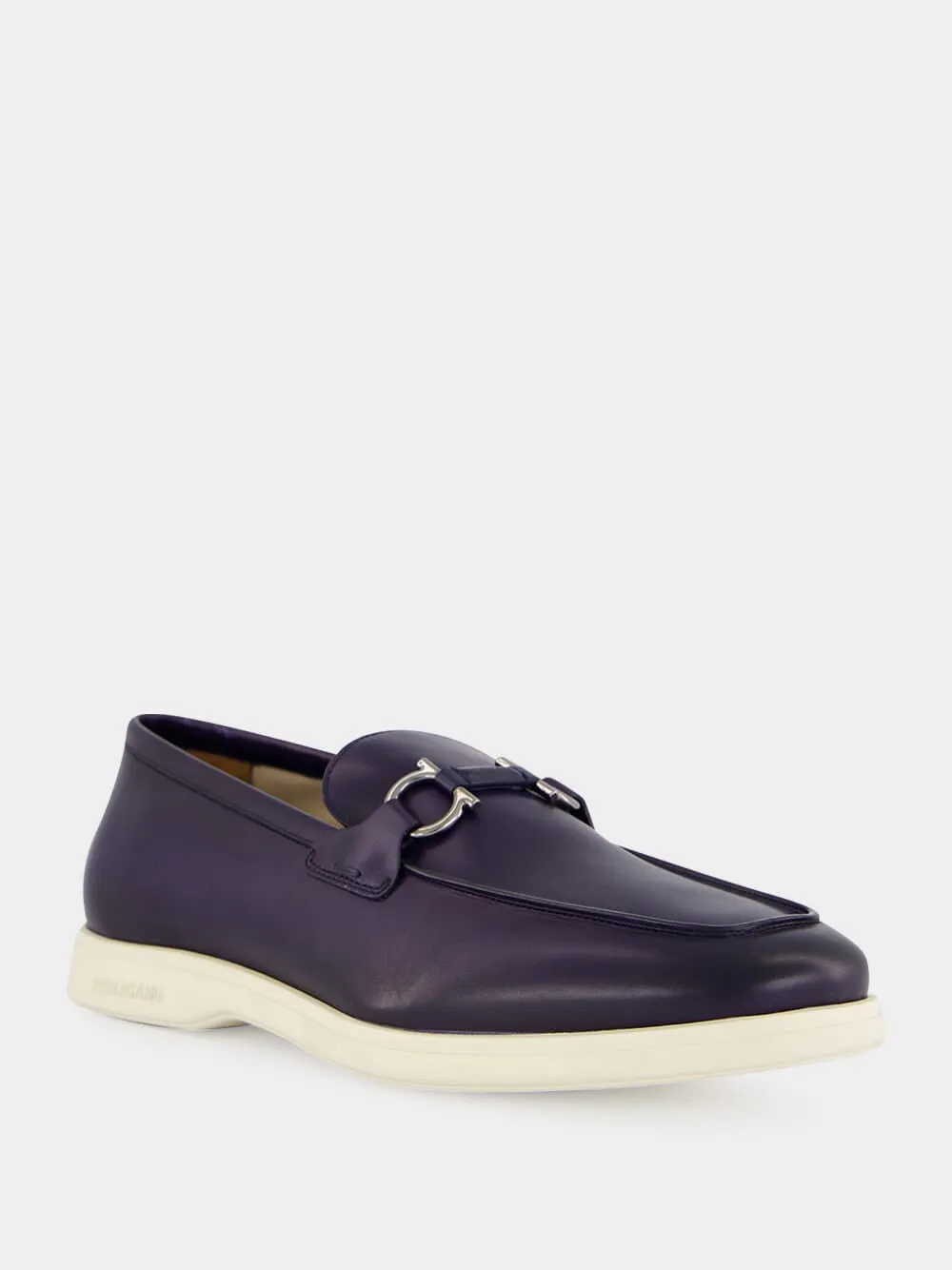 Midnight Blue Calfskin Casual Gancini Loafer sold by Fashion Clinic product image thumbnail 2
