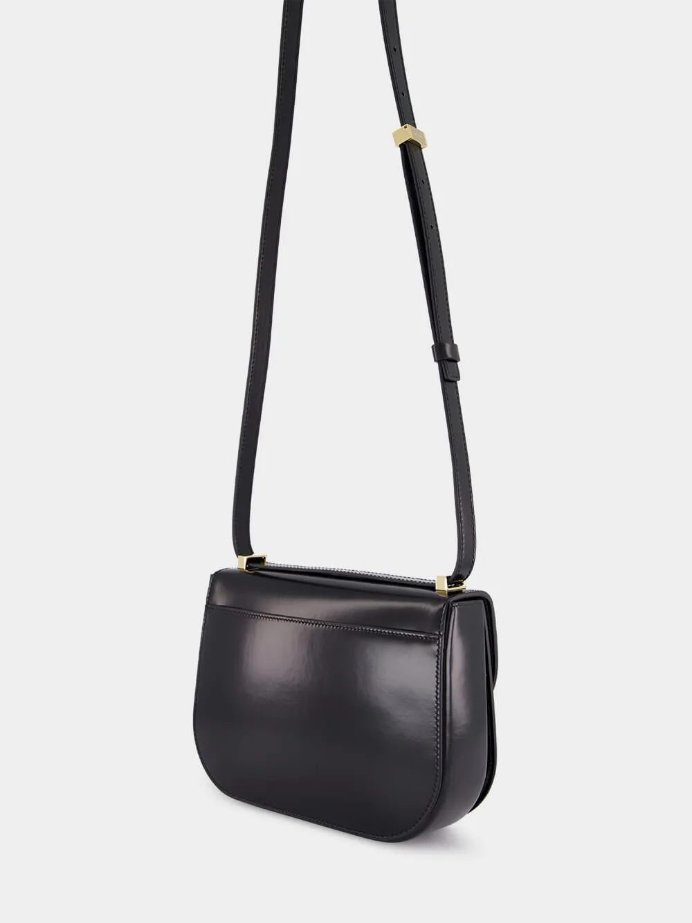 Black Double Gancini North-South Crossbody Bag sold by Fashion Clinic product image thumbnail 5