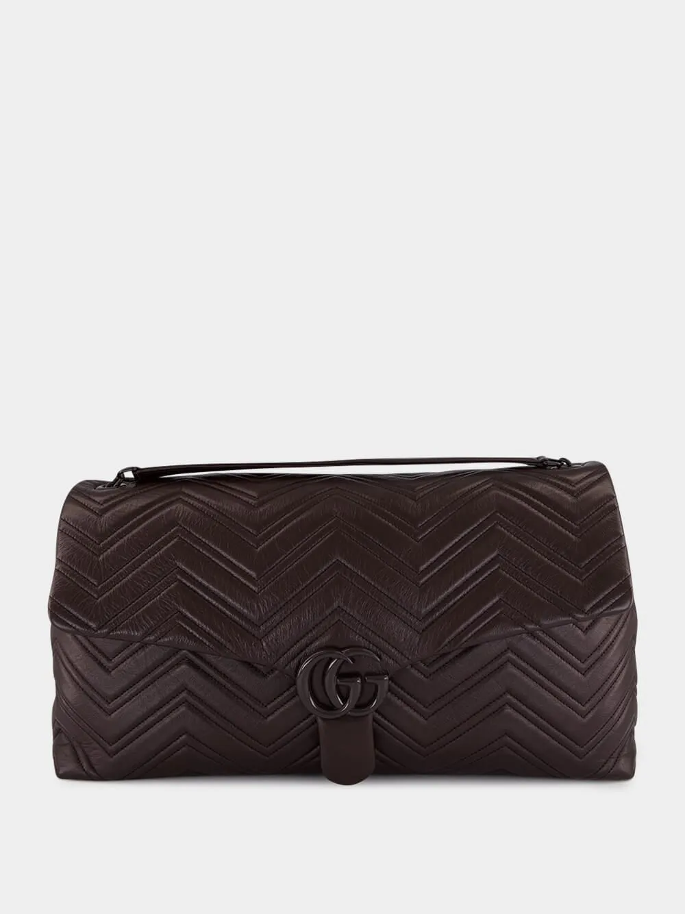 GG Marmont Shoulder Bag in Chocolate Brown Leather sold by Fashion Clinic