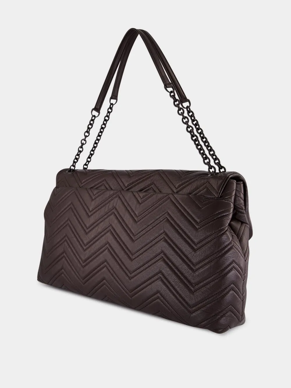 GG Marmont Shoulder Bag in Chocolate Brown Leather sold by Fashion Clinic product image thumbnail 5