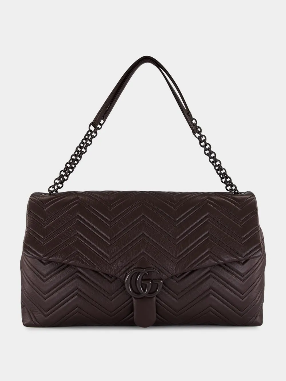GG Marmont Shoulder Bag in Chocolate Brown Leather sold by Fashion Clinic product image thumbnail 2