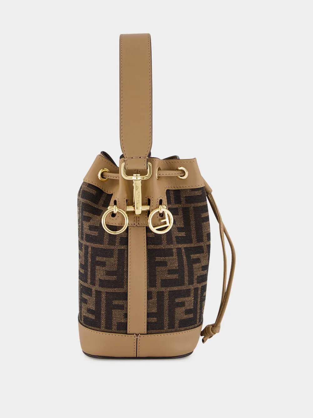 Mon Tresor Mini Bucket Bag in Brown FF Fabric sold by Fashion Clinic product image thumbnail 4