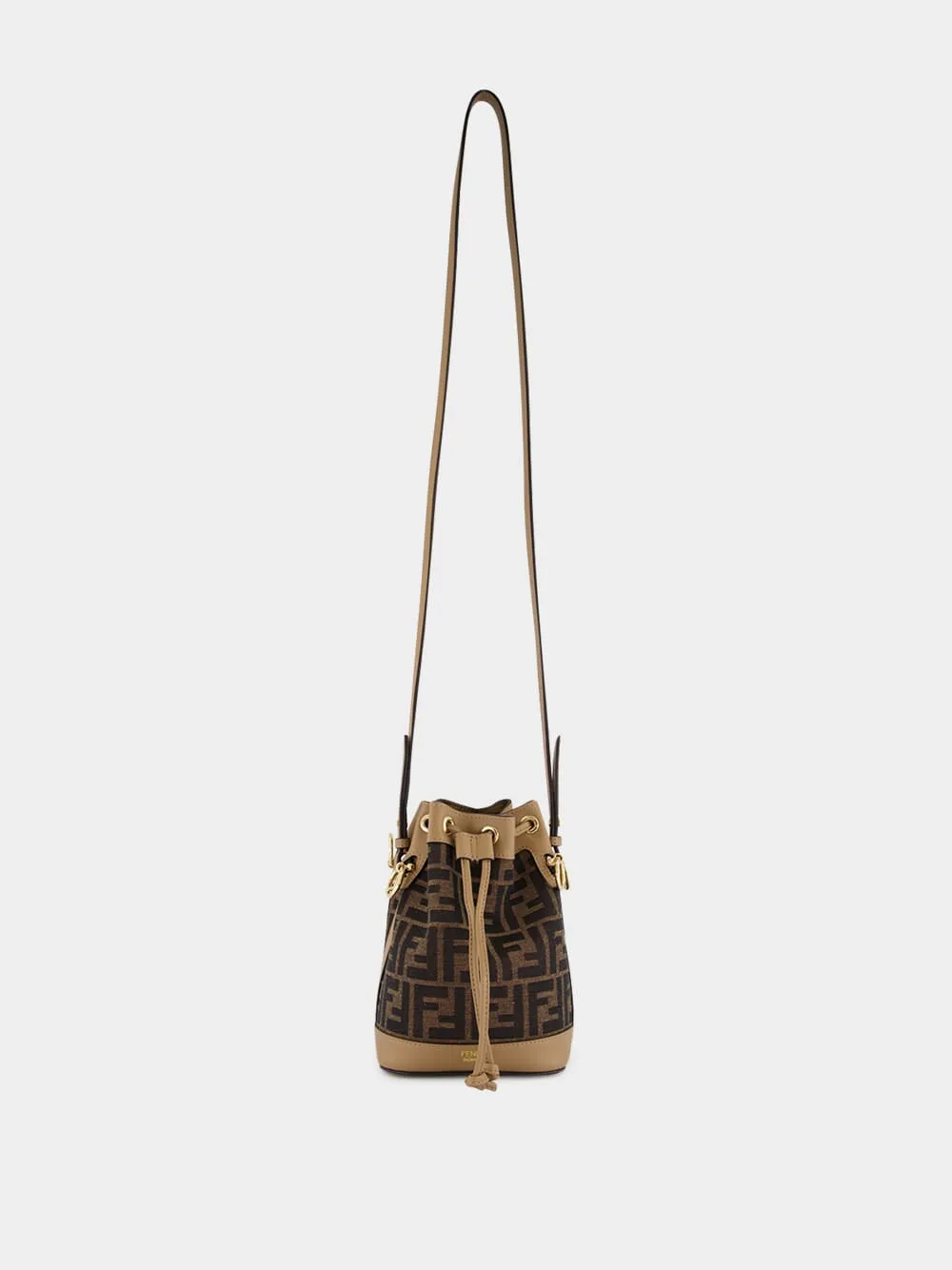 Mon Tresor Mini Bucket Bag in Brown FF Fabric sold by Fashion Clinic product image thumbnail 2