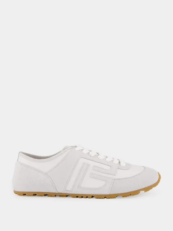 White Racer 45 Leather Trainers sold by Fashion Clinic