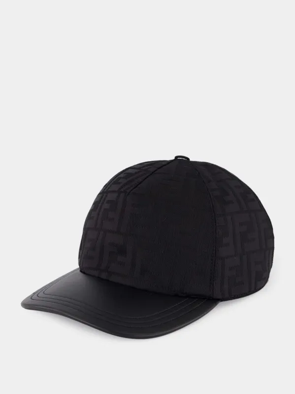 Black FF Jacquard Baseball Cap sold by Fashion Clinic