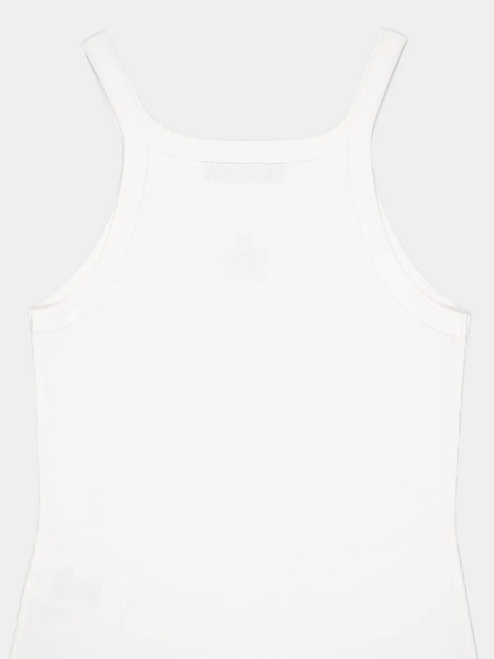 White Ribbed Cotton Logo Top sold by Fashion Clinic product image thumbnail 4