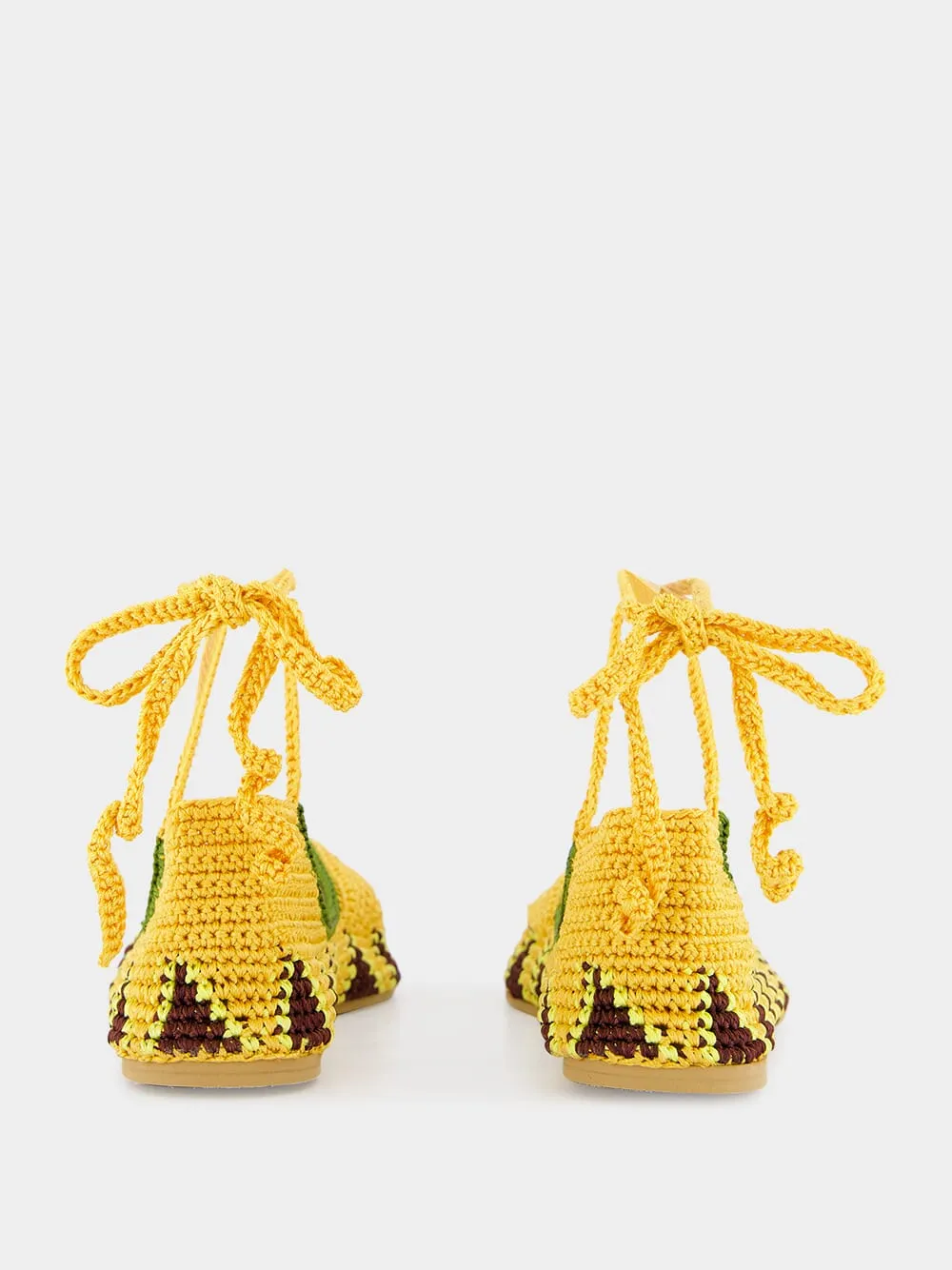 Crochet Flat Ballerinas Kiwi and Yellow sold by Fashion Clinic product image thumbnail 5