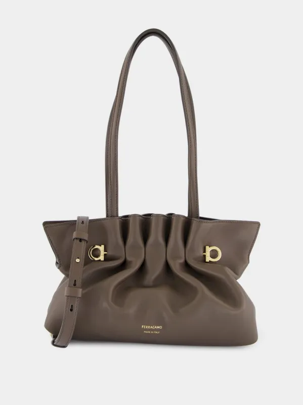 Cement Small Soft-Bag in Nappa Leather sold by Fashion Clinic