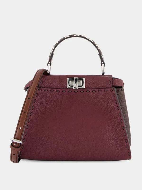 Peekaboo Mini Selleria Bag Burgundy and Brown sold by Fashion Clinic