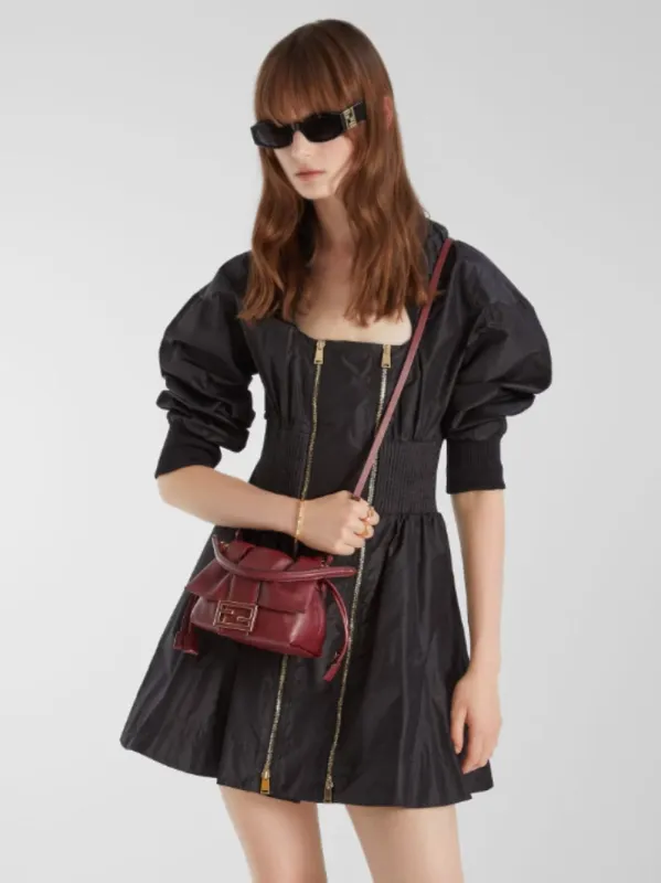 Burgundy Mamma Baguette Mini Bag sold by Fashion Clinic