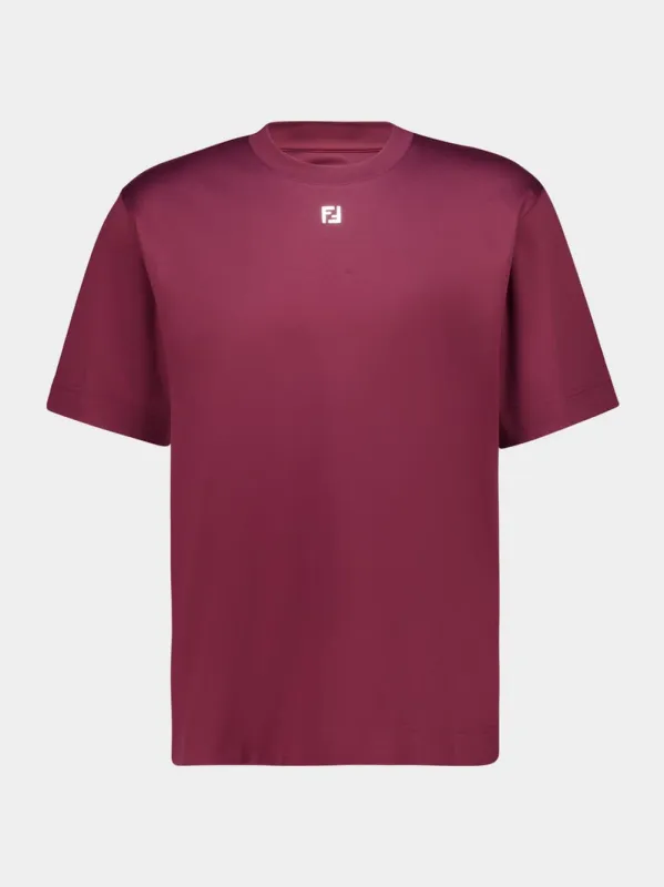 Burgundy Cotton T-Shirt sold by Fashion Clinic