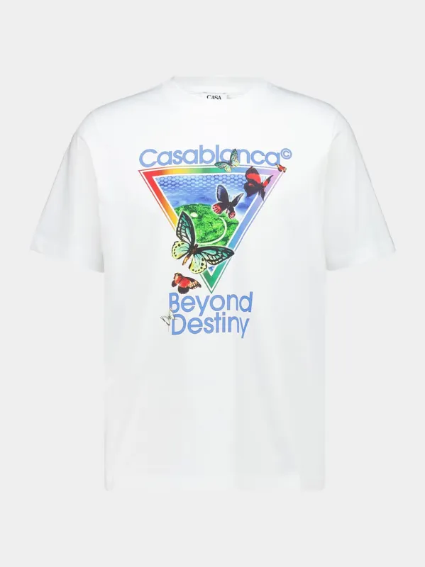 White Beyond Destiny Tennis Club T-Shirt sold by Fashion Clinic