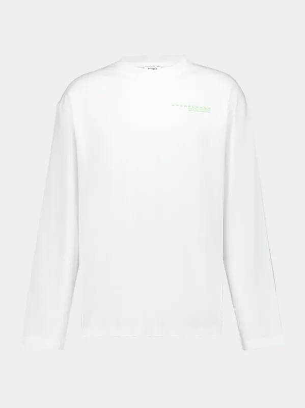 White Glitch Orchid Long-Sleeve T-Shirt sold by Fashion Clinic
