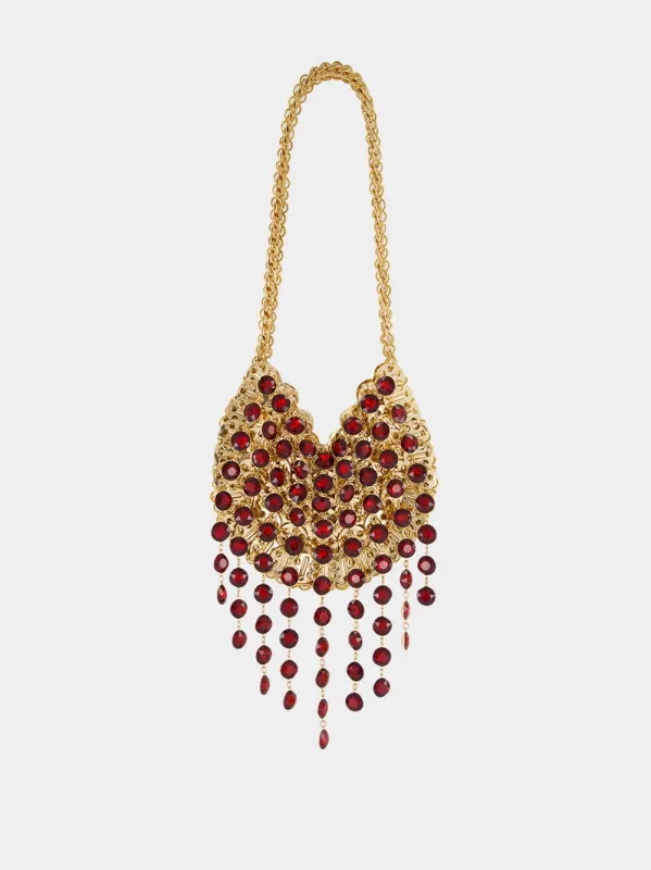 Gold 1969 Nano Bag with Ruby Strass made by Rabanne