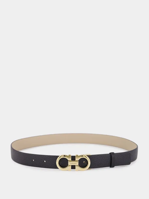 Reversible Black and Deer Gancini Belt sold by Fashion Clinic