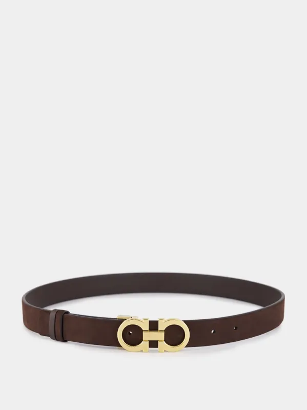 Brown Gancini Leather Belt sold by Fashion Clinic