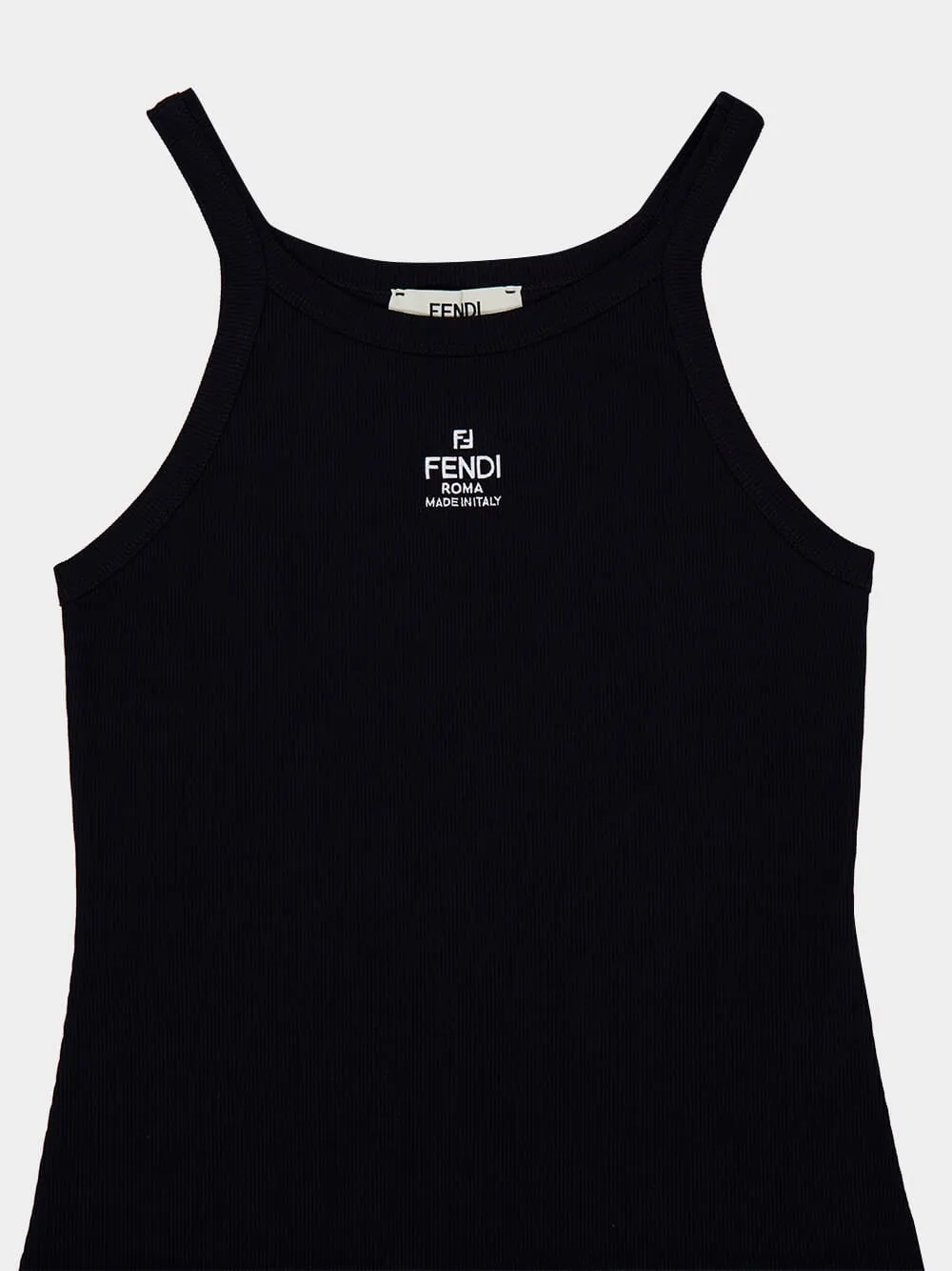 Black Cotton Jersey Tank Top sold by Fashion Clinic product image thumbnail 3