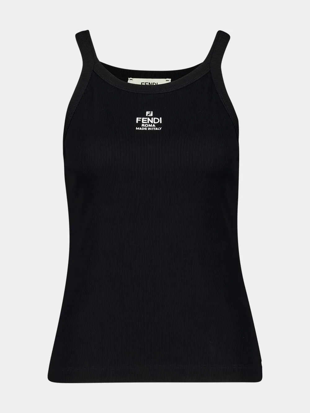 Black Cotton Jersey Tank Top sold by Fashion Clinic