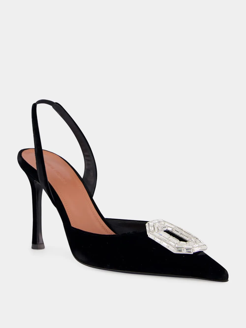 Black Camelia Sling 90 in Velvet sold by Fashion Clinic product image thumbnail 2