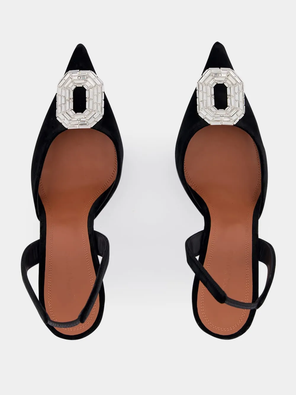 Black Camelia Sling 90 in Velvet sold by Fashion Clinic product image thumbnail 4