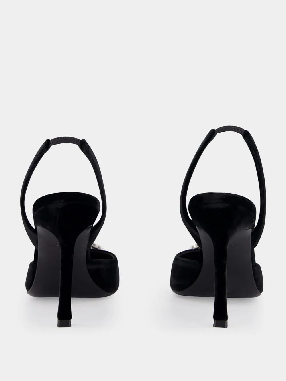 Black Camelia Sling 90 in Velvet sold by Fashion Clinic product image thumbnail 5