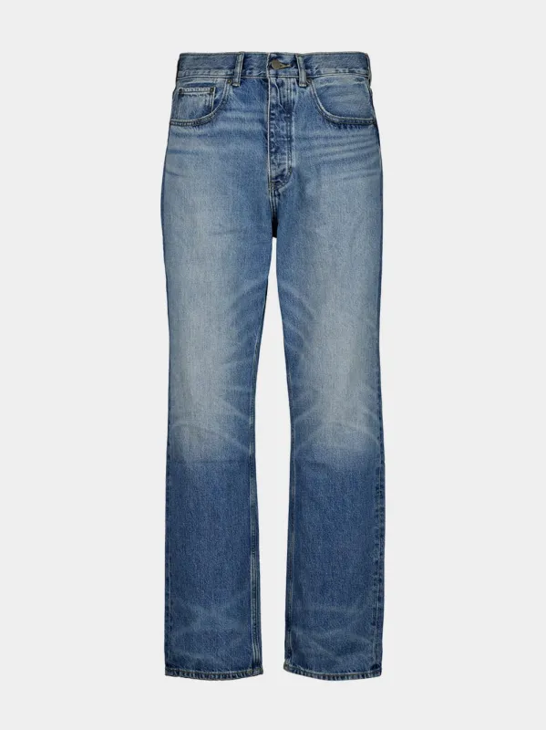 Classic Blue 5-Pocket Denim Jeans sold by Fashion Clinic