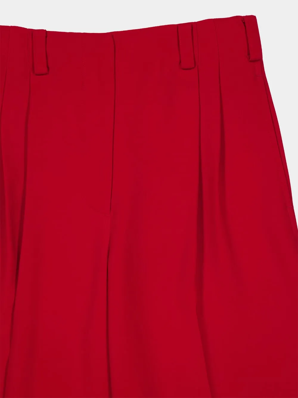 Dark Red Double Pleat Pants in Crepe Cady sold by Fashion Clinic product image thumbnail 5