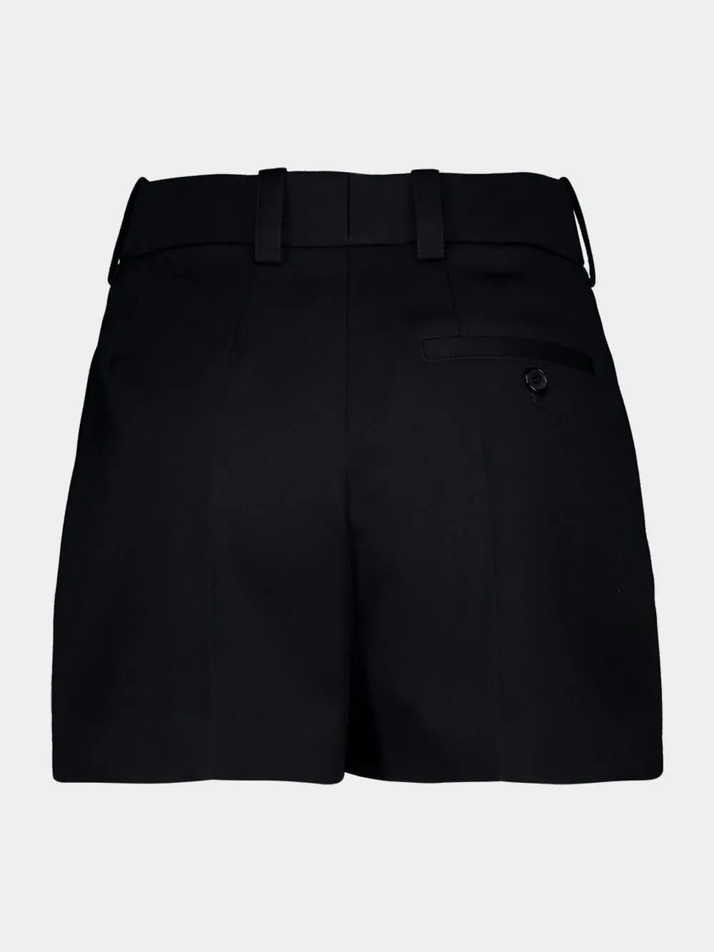Black Pleated Wool Shorts sold by Fashion Clinic product image thumbnail 4