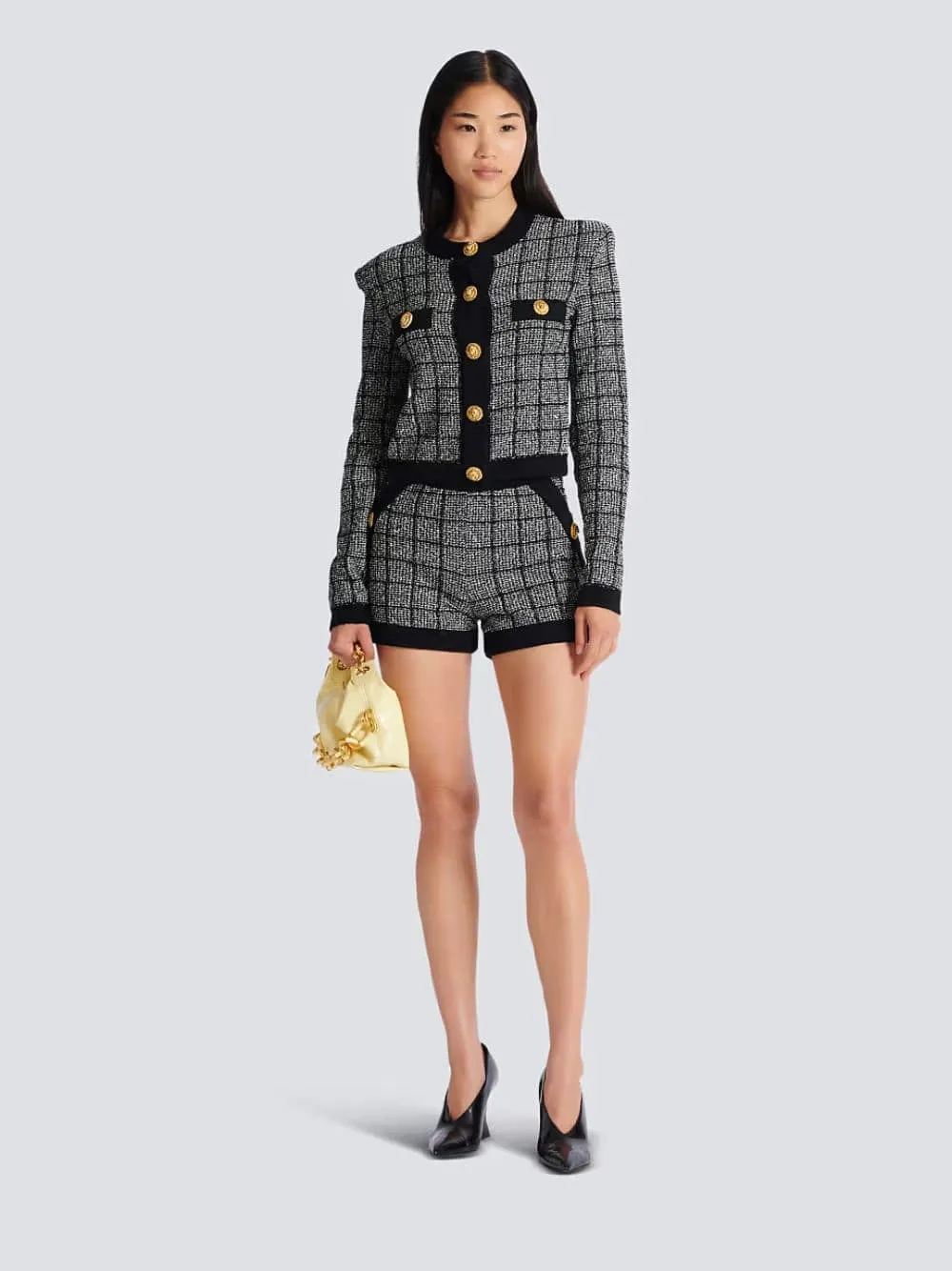 Black Light Tweed Cardigan sold by Fashion Clinic