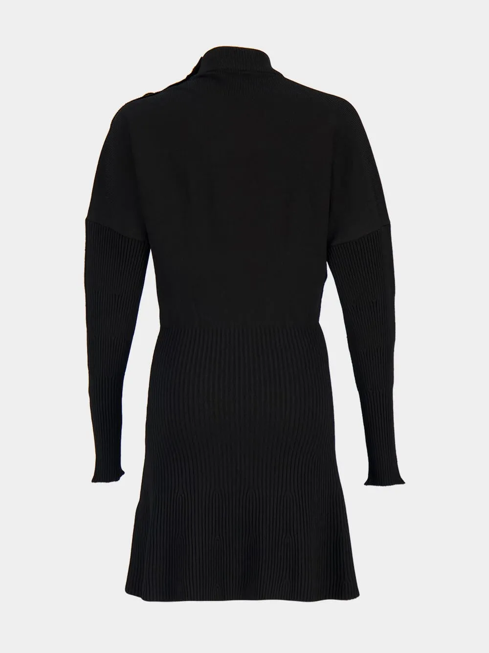 Black Short Flared Knit Dress sold by Fashion Clinic product image thumbnail 4