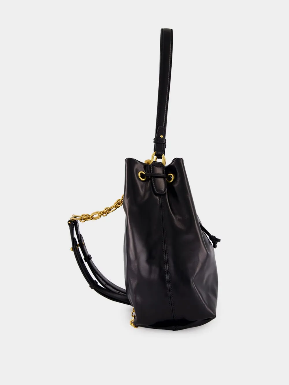 Black Pulse Calfskin Leather Backpack sold by Fashion Clinic product image thumbnail 5