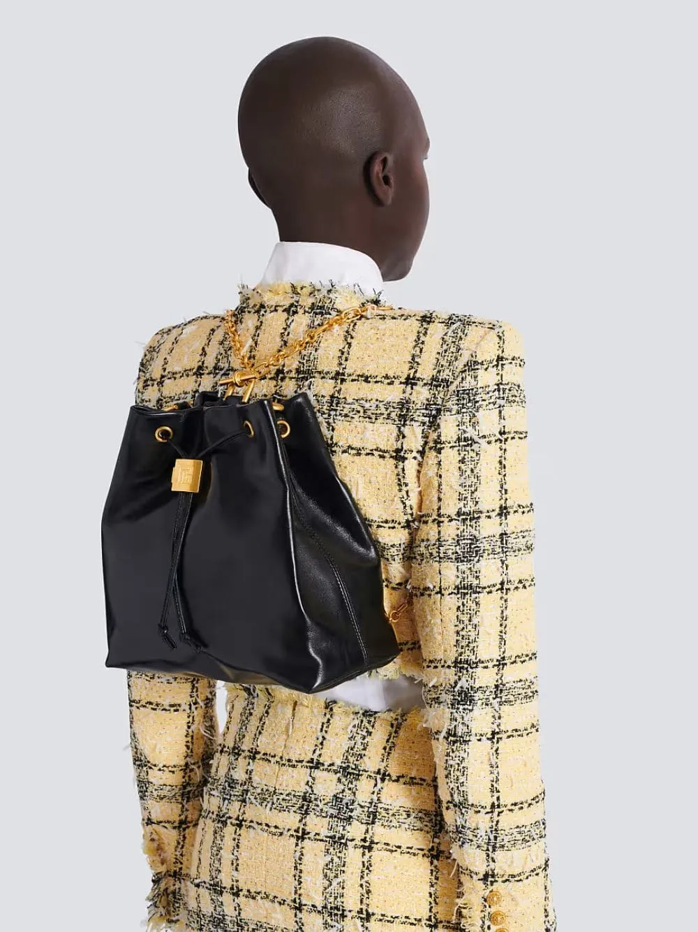 Black Pulse Calfskin Leather Backpack sold by Fashion Clinic product image thumbnail 4