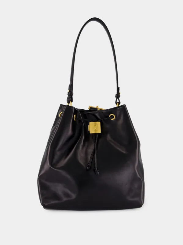 Black Pulse Calfskin Leather Backpack sold by Fashion Clinic