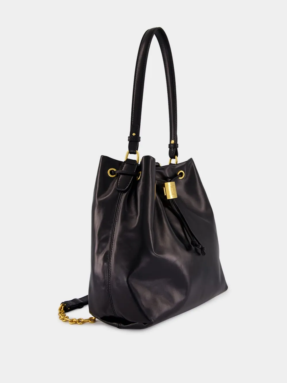 Black Pulse Calfskin Leather Backpack sold by Fashion Clinic product image thumbnail 3