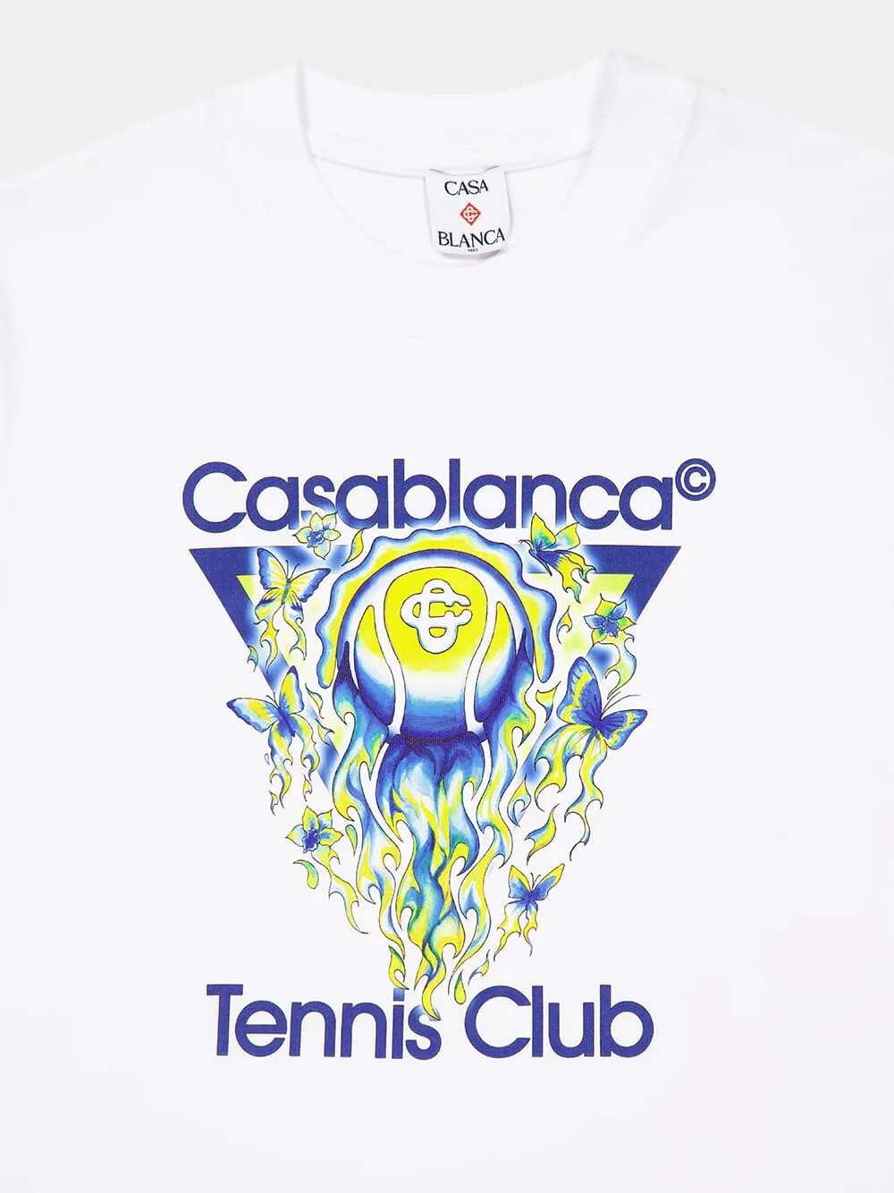 White Tennis Club Icon Cotton T-Shirt sold by Fashion Clinic product image thumbnail 3