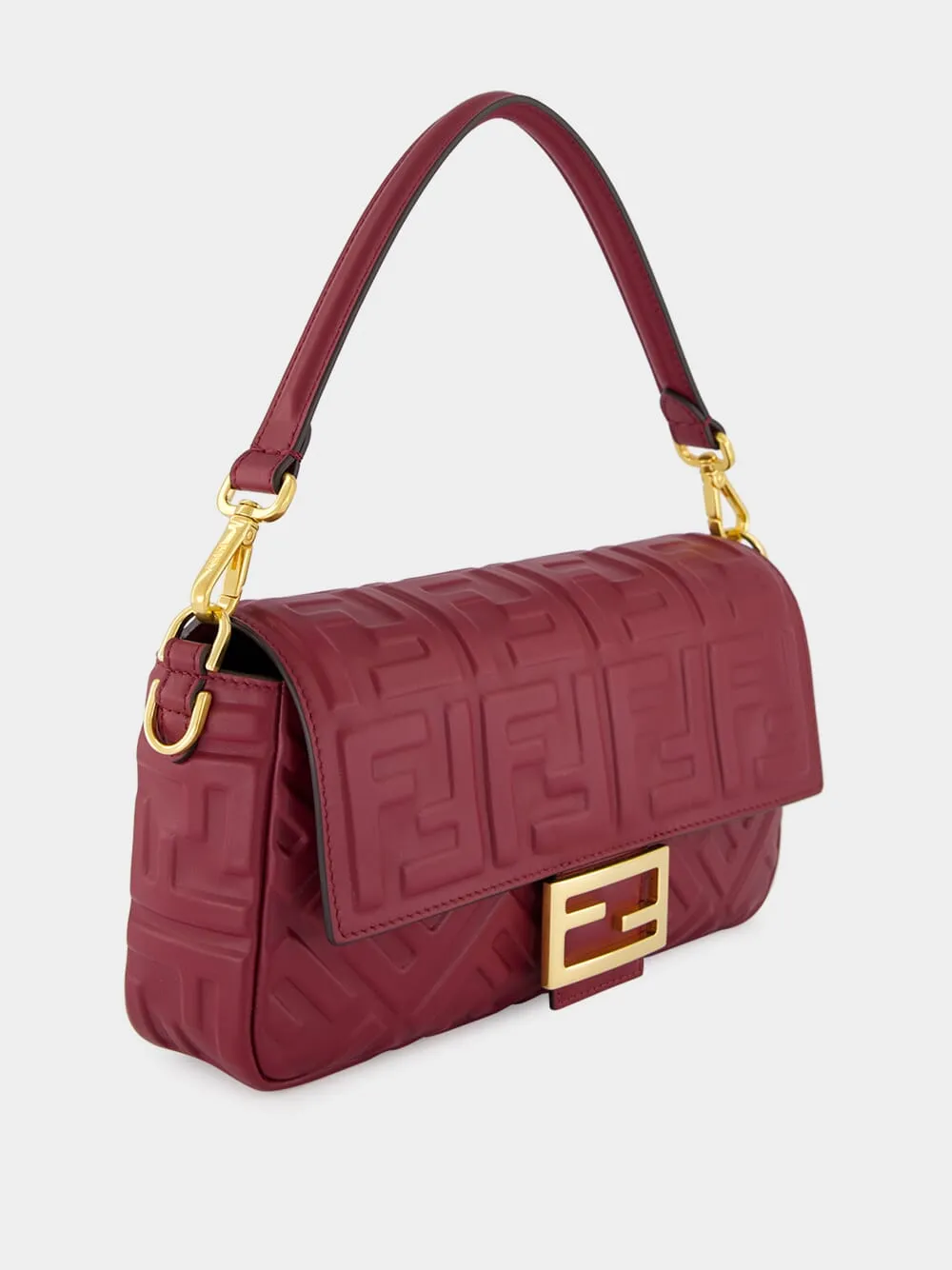 Burgundy Medium Baguette Bag sold by Fashion Clinic product image thumbnail 3