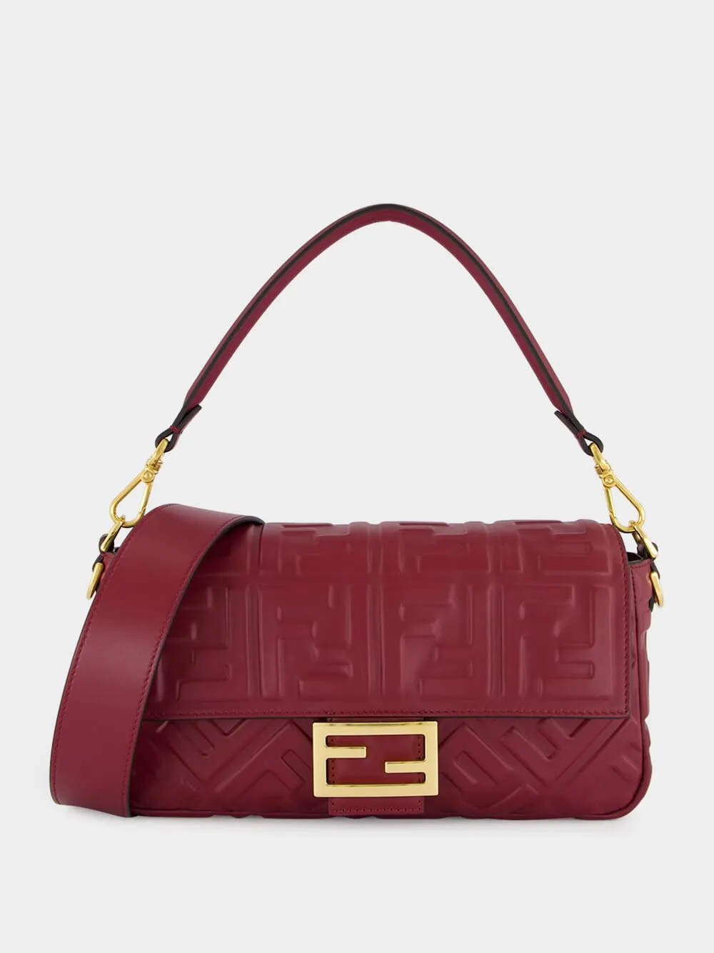 Burgundy Medium Baguette Bag sold by Fashion Clinic